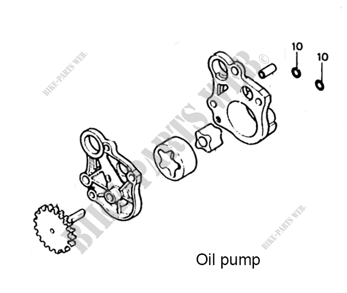 Bottom end, (10) O Ring oil pump HONDA XL250S, XL500S, XL250R 79 to 83, XR500R 79 to 82, XL500R - 91312-107-000